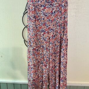 Kendall & Kylie Floral Maxi Skirt - Pink and Blue